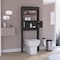 Tuhome Madrid Over The Toilet Cabinet, Double Door, Two Shelves, Black ALW7961 - alternate 1